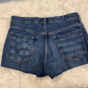 Old Navy Sz 10 O.G. Denim Cut-off Shorts High Rise Stars Stripes, 2127